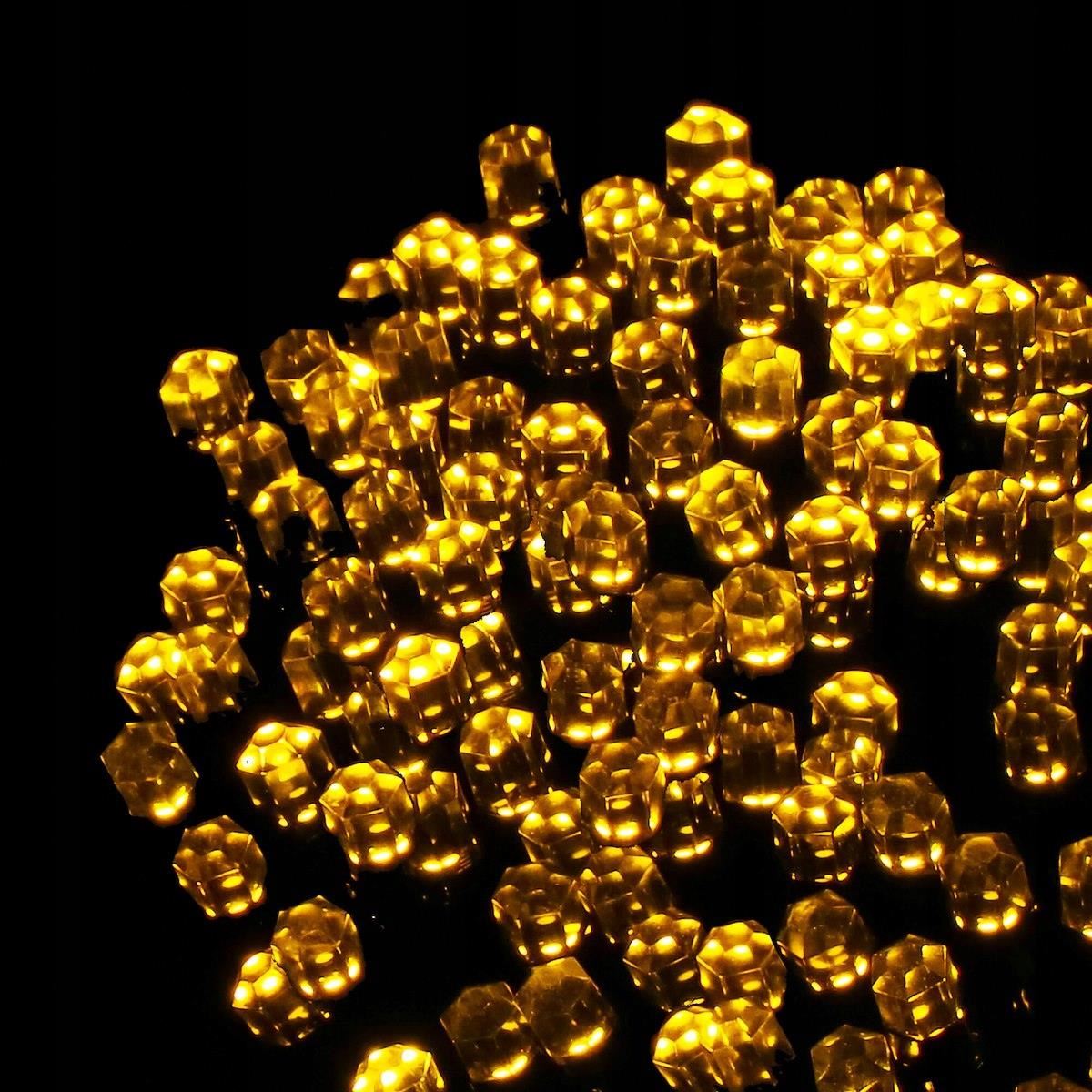 Instalatie LED DIAMANT Joyful Box, 9 Metri, 100 LED-uri, Galben, Interconectabila, 8 jocuri de lumini, Interior-Exterior