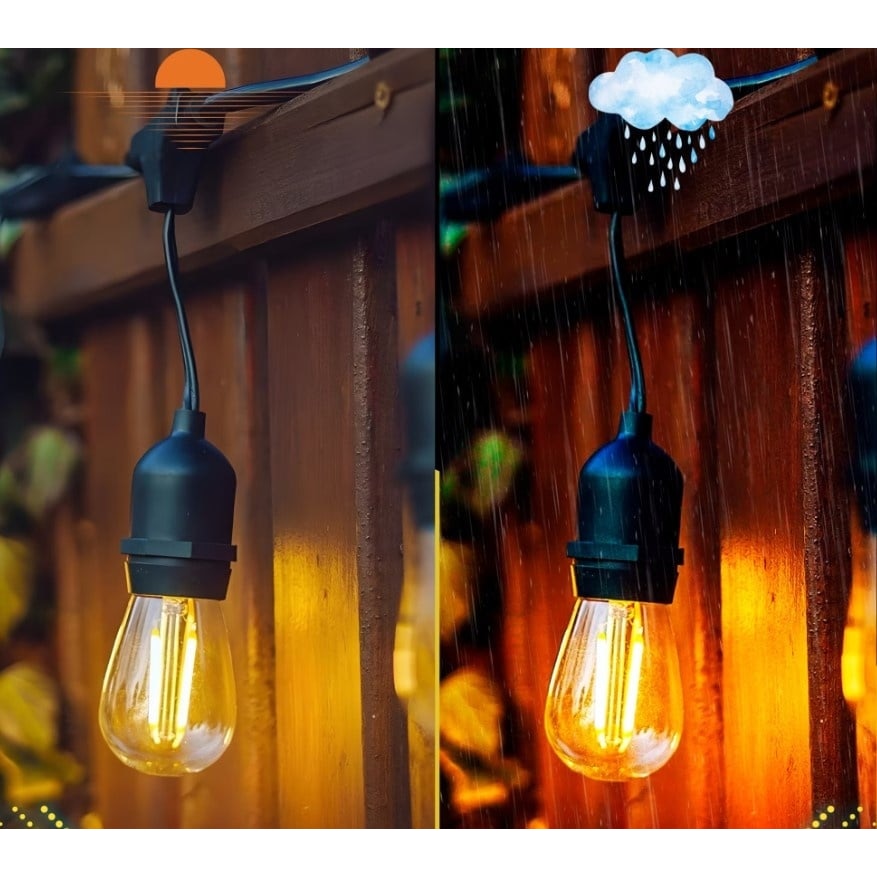 Ghirlanda Luminoasa Decorativa Joyful Box, 20 Metri, 20 Becuri, Becuri LED, Lumina calda, Interconectabila, Alimentare la priza, IP65