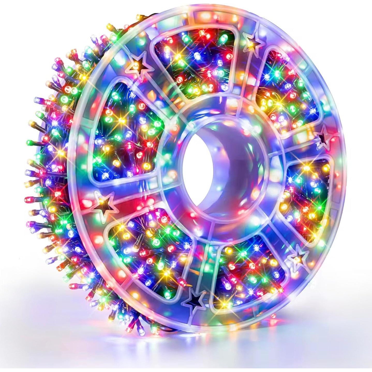 Instalatie Liniara Joyful Box, Multicolor, 100 Metri, 500 LED-uri tip diamant si 8 jocuri de lumini, pentru interior si exterior
