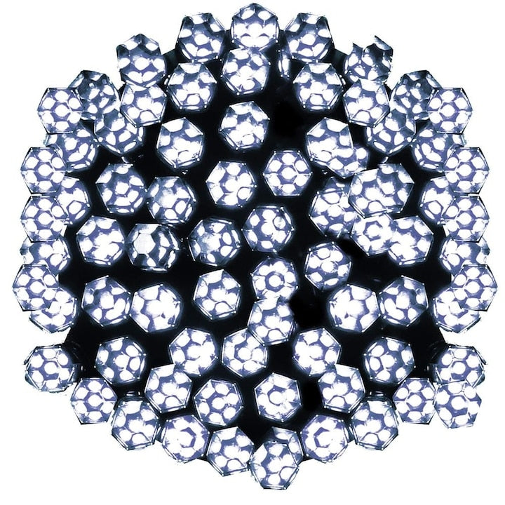 Instalatie LED DIAMANT Joyful Box, 9 Metri, 100 LED-uri, Alb rece, Interconectabila, 8 jocuri de lumini, Interior-Exterior