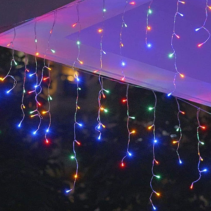 Instalatie Turturi Joyful Box, 30 Metri, 1200 LED-uri, Multicolor, Interconectabila, 8 jocuri de lumini, Interior-Exterior, Waterproof