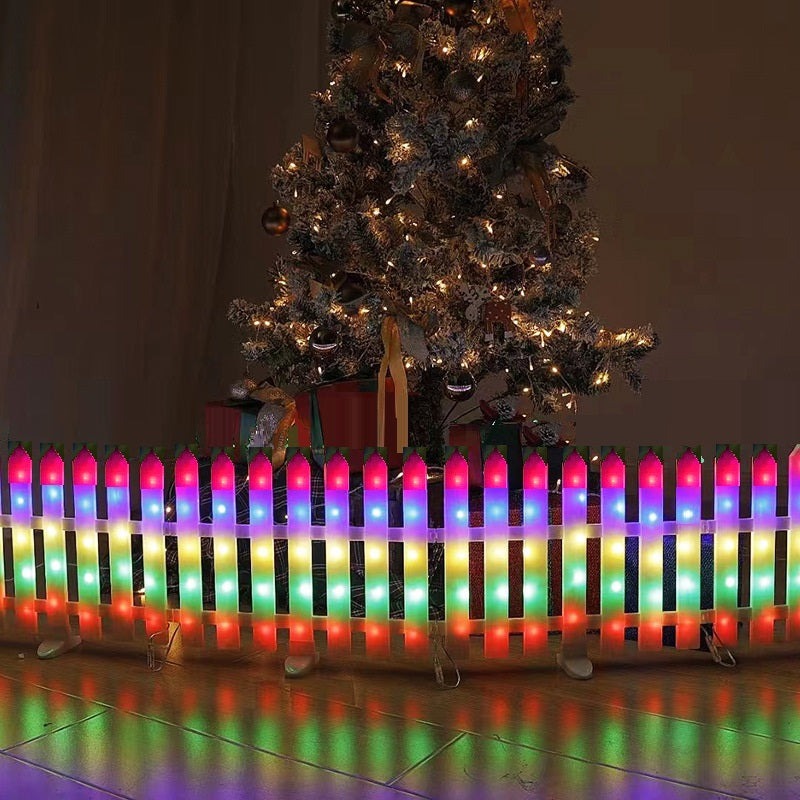 Gard decorativ cu LED-uri Joyful Box, 3 Metri, Multicolor, 8 moduri de iluminare, Interconectabil, Interior-Exterior, RGB, 220W