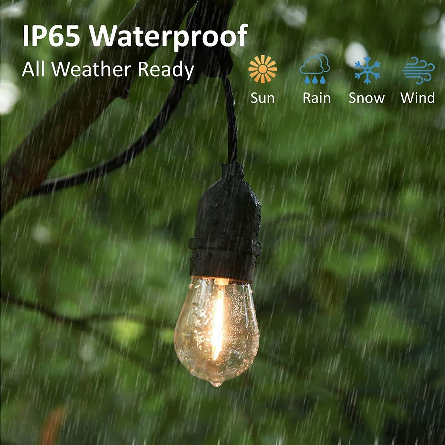 Ghirlanda Luminoasa Solara Joyful Box, Panou Solar si USB, 30 Metri, 30 Becuri, Becuri LED, Lumina calda, Telecomanda Wireless, IP65