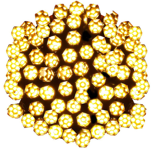 Instalatie LED DIAMANT Joyful Box, 9 Metri, 100 LED-uri, Galben, Interconectabila, 8 jocuri de lumini, Interior-Exterior