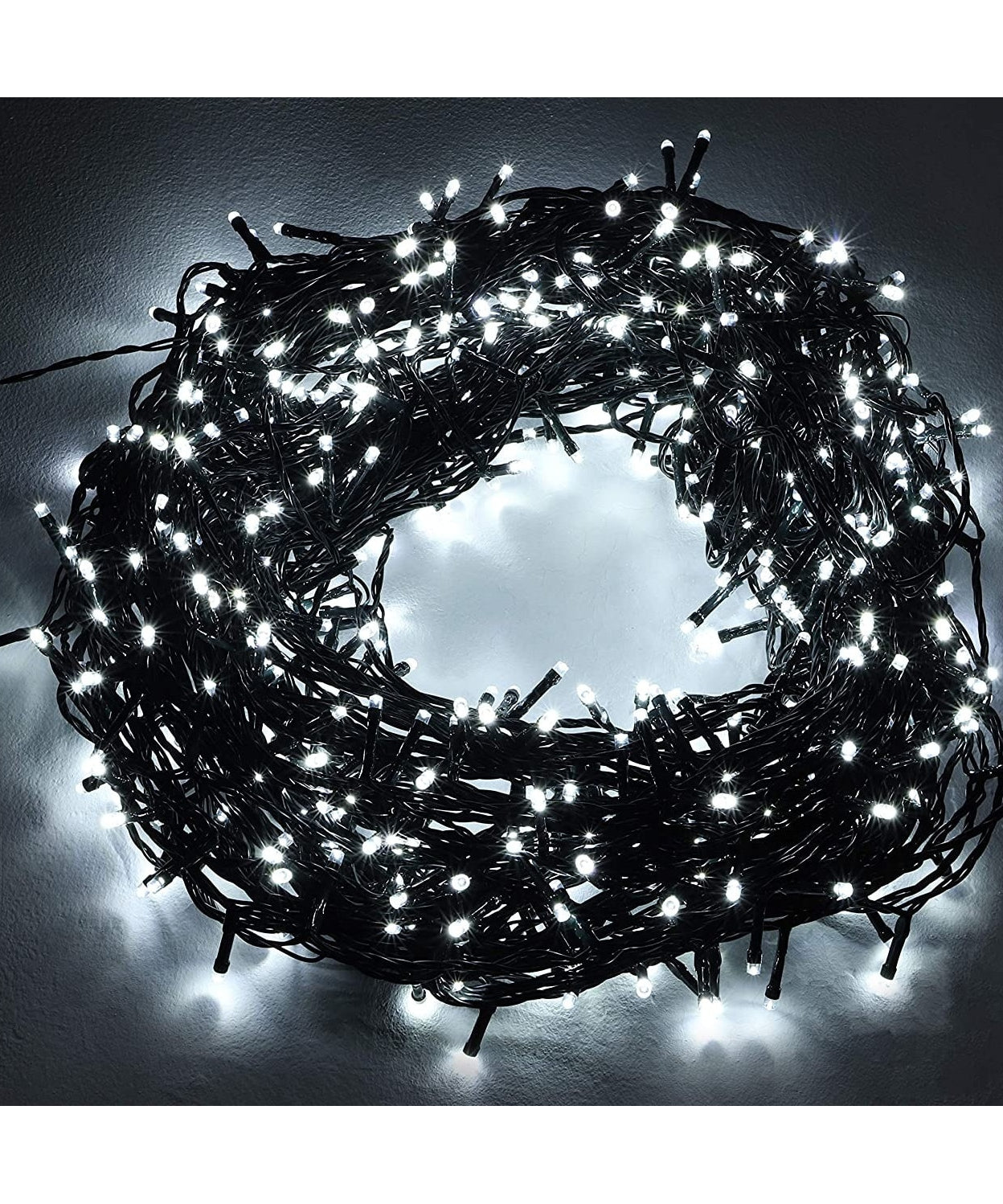 Instalatie Liniara Joyful Box, Alb rece, 100 Metri, 500 LED-uri tip diamant si 8 jocuri de lumini, pentru interior si exterior
