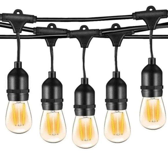 Ghirlanda Luminoasa Solara Joyful Box, Panou Solar si USB, 30 Metri, 30 Becuri, Becuri LED, Lumina calda, Telecomanda Wireless, IP65