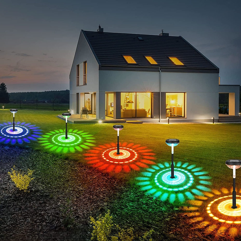 Set 2 Lampi Solare Decorative Joyful Box, LED RGB, Multicolor, Design modern, 2200mAh, Exterior, IP67