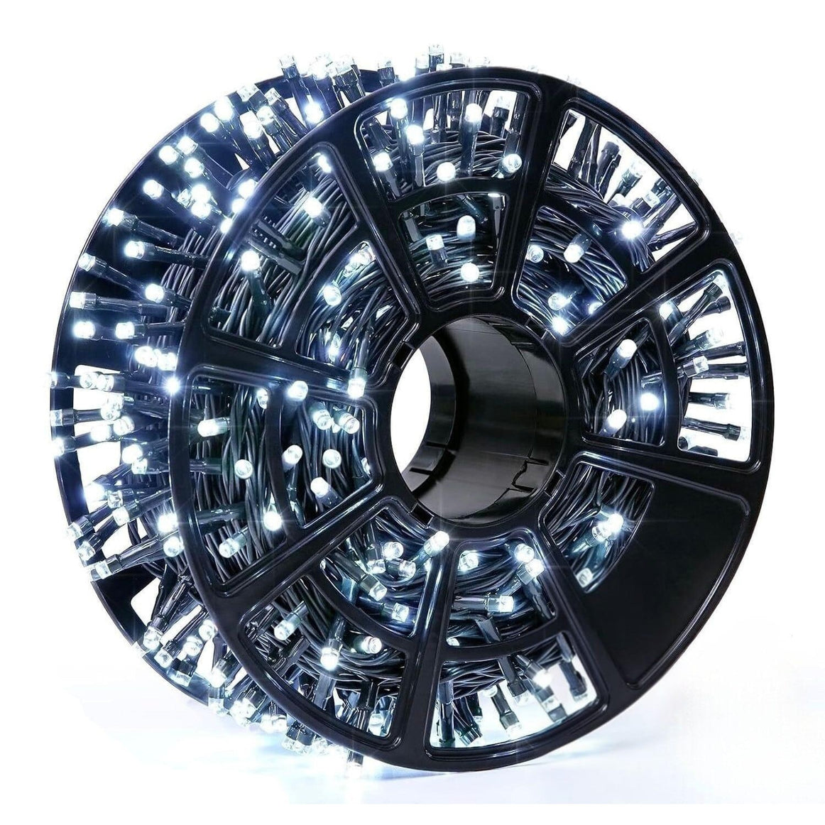 Instalatie Liniara Joyful Box, Alb rece, 100 Metri, 500 LED-uri tip diamant si 8 jocuri de lumini, pentru interior si exterior