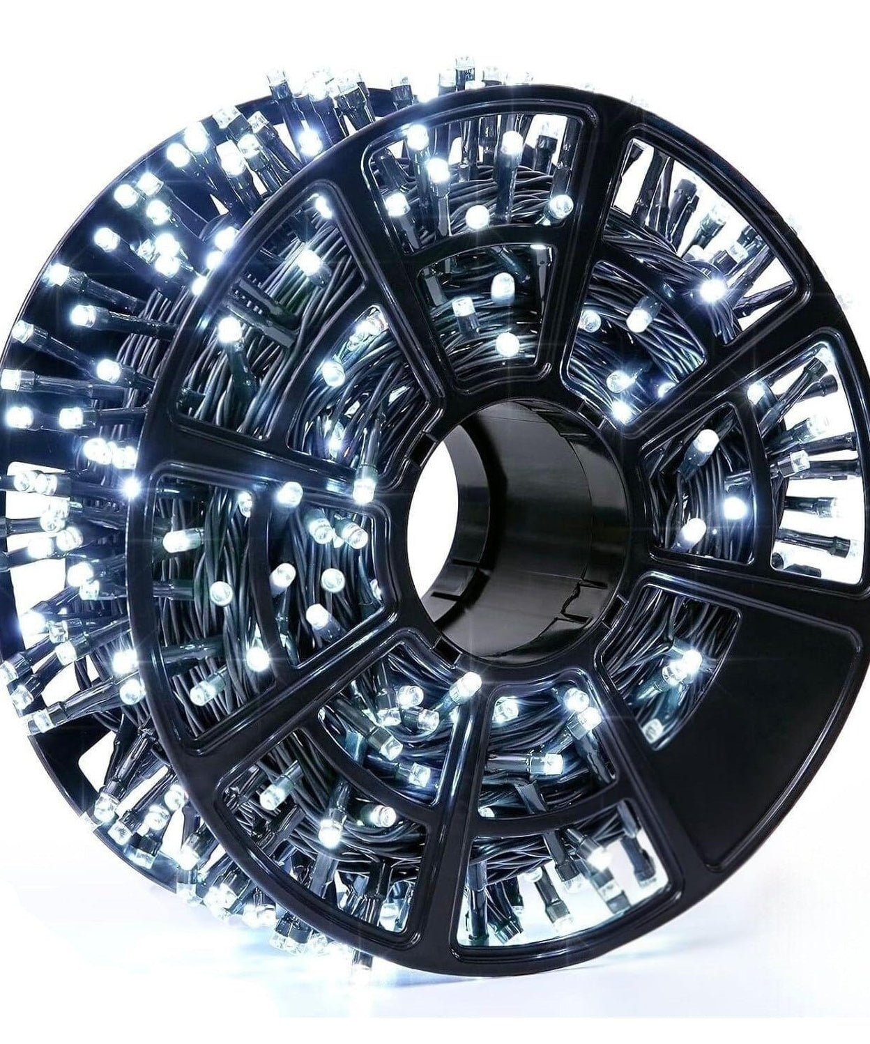 Instalatie Liniara Joyful Box, Alb rece, 100 Metri, 500 LED-uri tip diamant si 8 jocuri de lumini, pentru interior si exterior