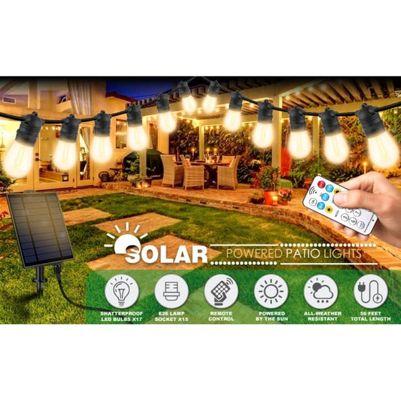 Ghirlanda Luminoasa Solara Joyful Box, Panou Solar si USB, 30 Metri, 30 Becuri, Becuri LED, Lumina calda, Telecomanda Wireless, IP65