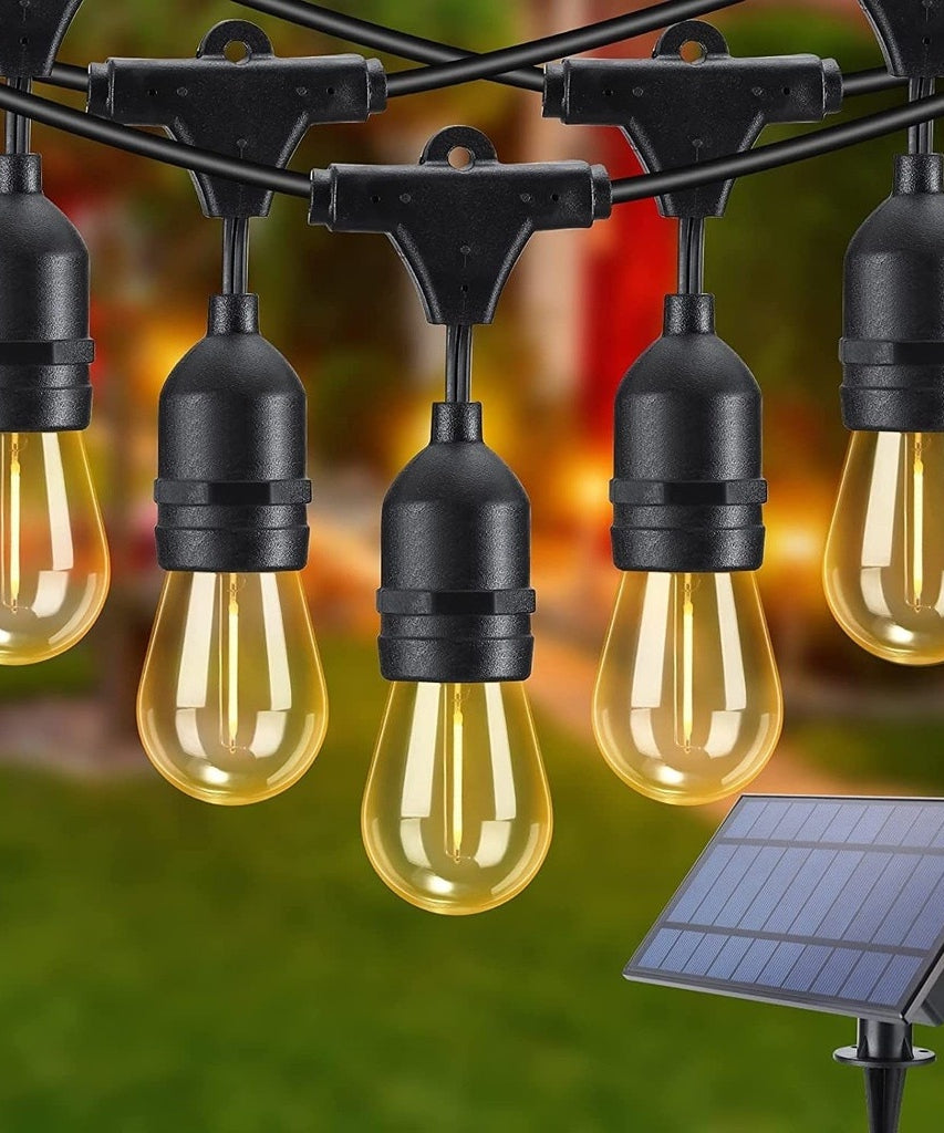 Ghirlanda Luminoasa Solara Joyful Box, Panou Solar si USB, 20 Metri, 20 Becuri, Becuri LED, Lumina calda, Telecomanda Wireless, IP65