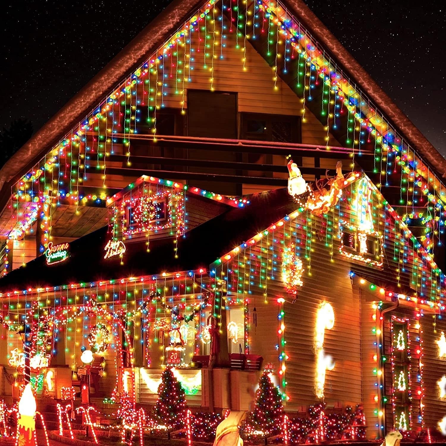 Instalatie LED DIAMANT Joyful Box, 9 Metri, 100 LED-uri, Multicolor, Interconectabila, 8 jocuri de lumini, Interior-Exterior