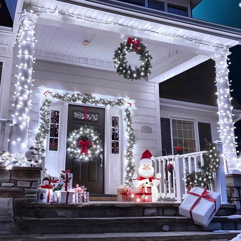 Instalatie LED DIAMANT Joyful Box, 9 Metri, 100 LED-uri, Alb rece, Interconectabila, 8 jocuri de lumini, Interior-Exterior