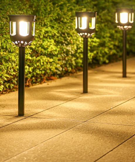 Set 2 Lampi Solare Decorative Joyful Box, LED lumina calda, Negru, Design modern, 2200mAh, Exterior, IP66