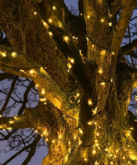 Instalatie LED DIAMANT Joyful Box, 9 Metri, 100 LED-uri, Galben, Interconectabila, 8 jocuri de lumini, Interior-Exterior