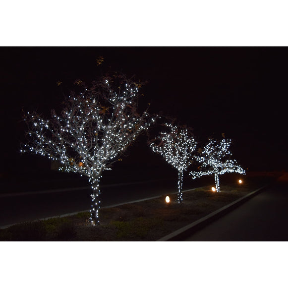 Instalatie Solara cu USB Joyful Box, 50 Metri, 500 LED-uri, Alb rece, Panou solar mare, 2200mAh, 19 jocuri de lumini, Telecomanda Profesionala Wireless