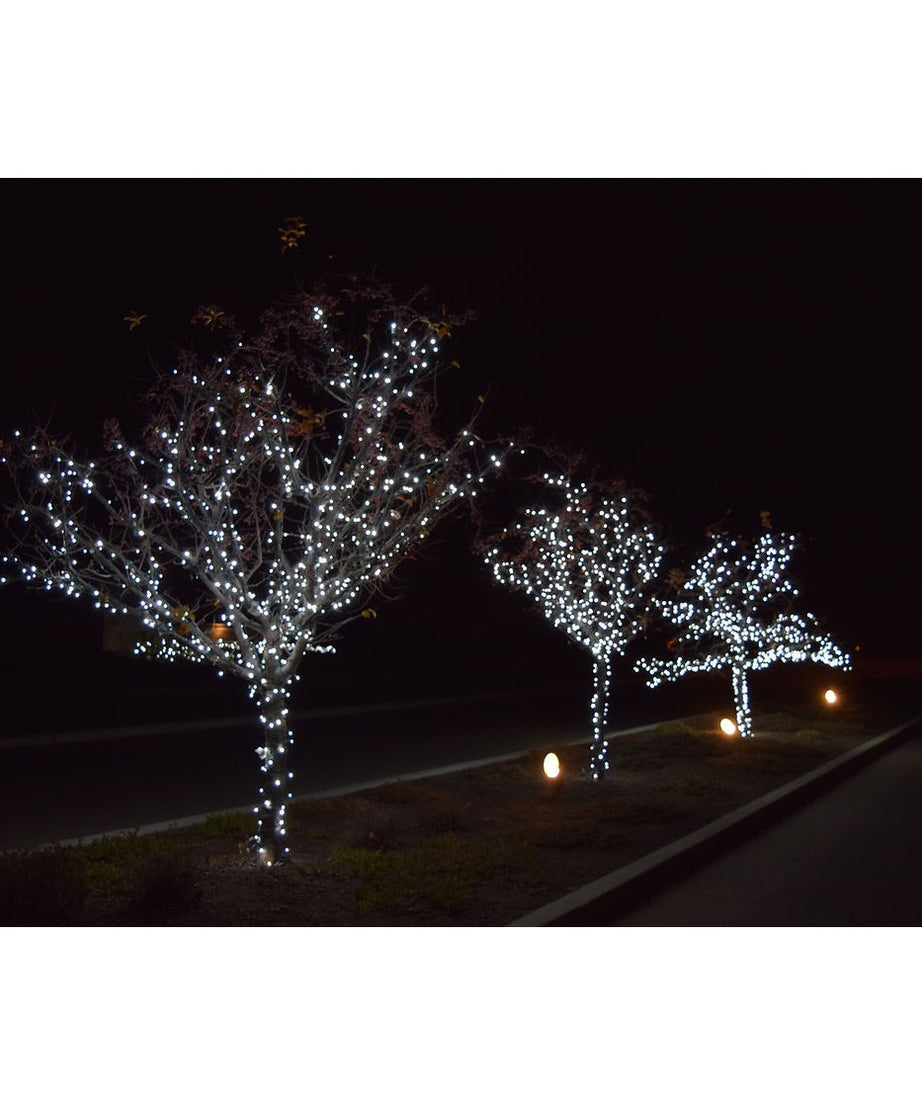Instalatie Solara Joyful Box, 10 Metri, 100 LED-uri, Alb rece, Panou solar, 8 jocuri de lumini