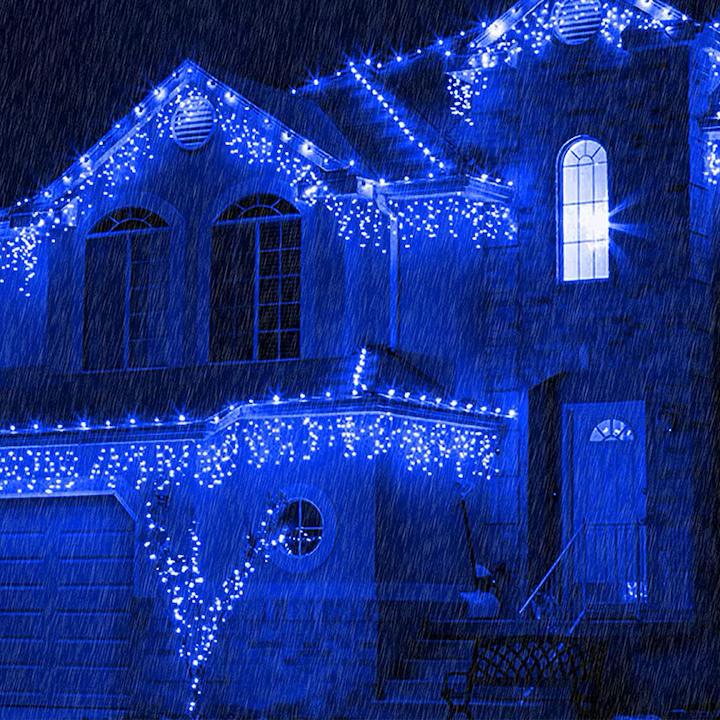 Instalatie Liniara Joyful Box, Albastru, 50 Metri, 250 LED-uri tip diamant si 8 jocuri de lumini, pentru interior si exterior