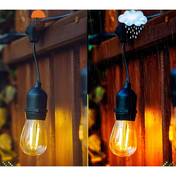 Ghirlanda Luminoasa Decorativa Joyful Box, 20 Metri, 20 Becuri, Becuri LED, Lumina calda, Interconectabila, Alimentare la priza, IP65