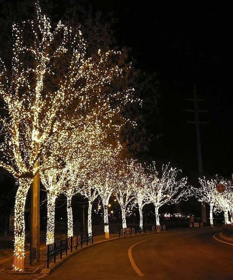 Instalatie Solara Joyful Box, 10 Metri, 100 LED-uri, Alb rece, Panou solar, 8 jocuri de lumini