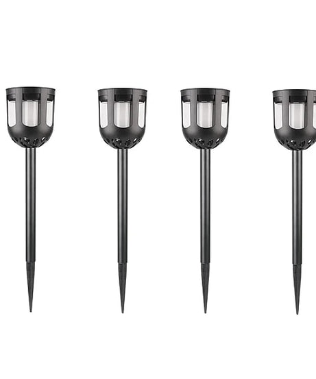 Set 2 Lampi Solare Decorative Joyful Box, LED lumina calda, Negru, Design modern, 2200mAh, Exterior, IP66