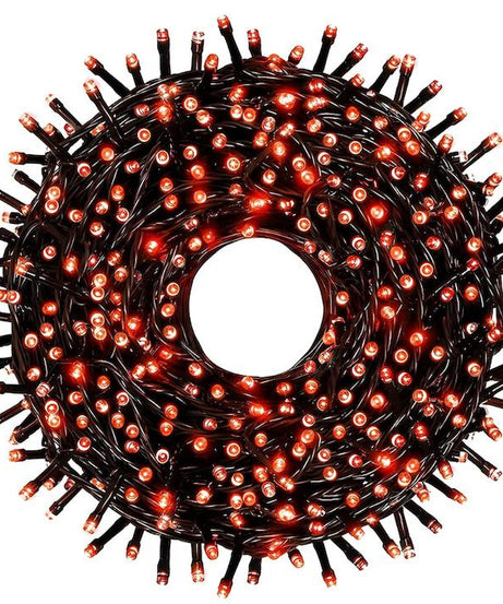 Instalatie Liniara Joyful Box, Rosu, 100 Metri, 500 LED-uri tip diamant si 8 jocuri de lumini, pentru interior si exterior