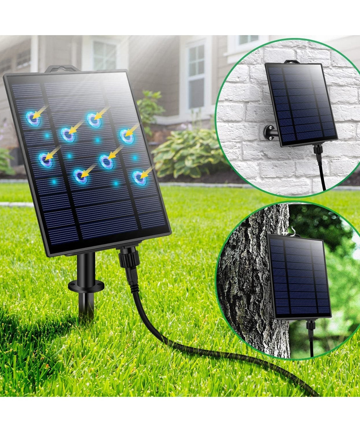 Ghirlanda Luminoasa Solara Joyful Box, Panou Solar si USB, 20 Metri, 20 Becuri, Becuri LED, Lumina calda, Telecomanda Wireless, IP65