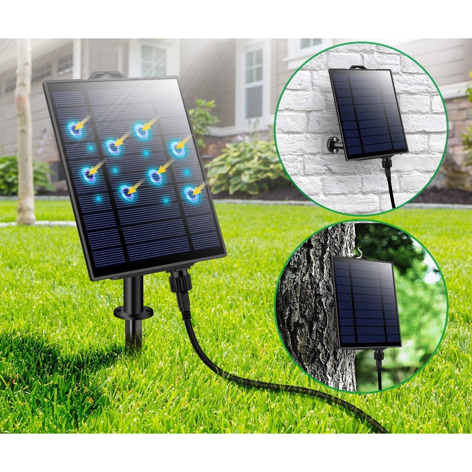 Ghirlanda Luminoasa Solara Joyful Box, Panou Solar si USB, 30 Metri, 30 Becuri, Becuri LED, Lumina calda, Telecomanda Wireless, IP65