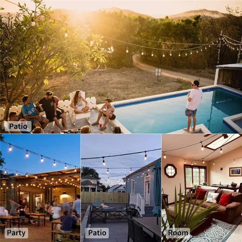 Ghirlanda Luminoasa Decorativa Joyful Box, 20 Metri, 20 Becuri, Becuri LED, Lumina calda, Interconectabila, Alimentare la priza, IP65