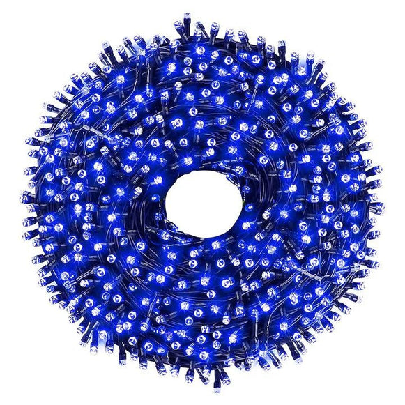 Instalatie Liniara Joyful Box, Albastru, 50 Metri, 250 LED-uri tip diamant si 8 jocuri de lumini, pentru interior si exterior