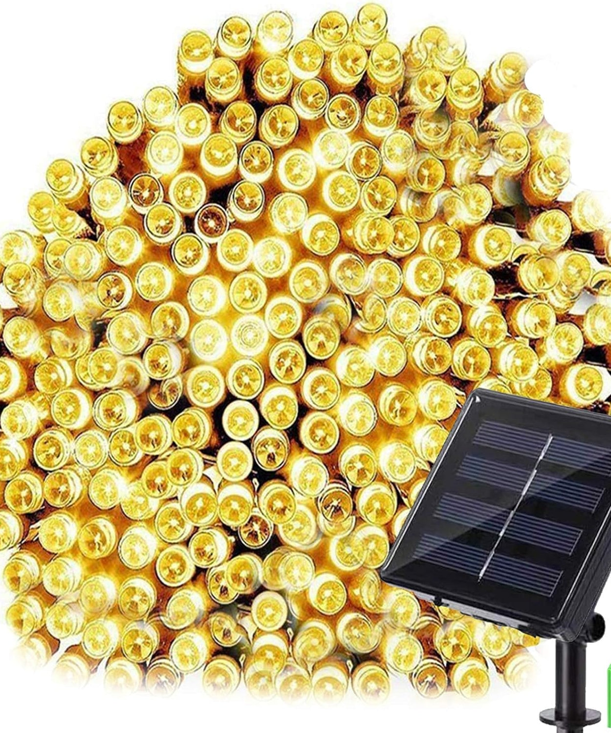 Instalatie Solara Joyful Box, 10 Metri, 100 LED-uri, Galben, Panou solar, 8 jocuri de lumini