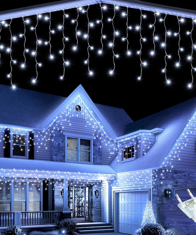 Instalatie Solara Joyful Box, 10 Metri, 100 LED-uri, Alb rece, Panou solar, 8 jocuri de lumini