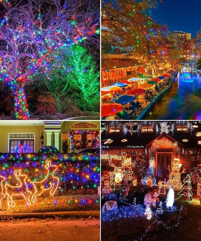 Instalatie Solara Joyful Box, 10 Metri, 100 LED-uri, Multicolor, Panou solar, 8 jocuri de lumini