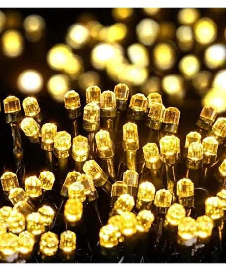 Instalatie LED DIAMANT Joyful Box, 9 Metri, 100 LED-uri, Galben, Interconectabila, 8 jocuri de lumini, Interior-Exterior