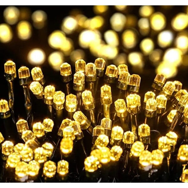 Instalatie LED DIAMANT Joyful Box, 9 Metri, 100 LED-uri, Galben, Interconectabila, 8 jocuri de lumini, Interior-Exterior