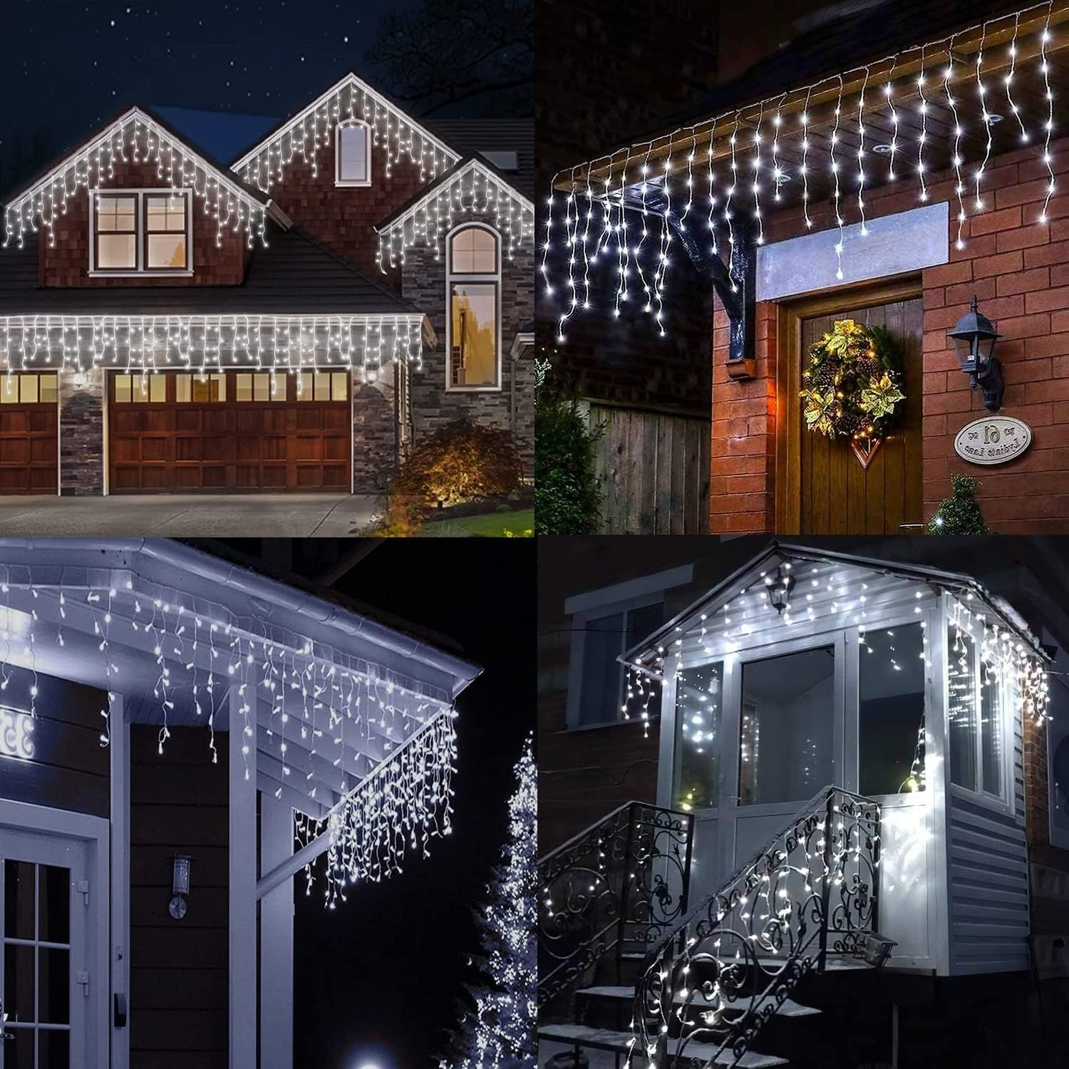 Instalatie Turturi Joyful Box, 30 Metri, 1200 LED-uri, Alb rece, Interconectabila, 8 jocuri de lumini, Interior-Exterior, Waterproof