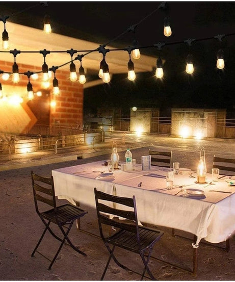 Ghirlanda Luminoasa Solara Joyful Box, Panou Solar si USB, 20 Metri, 20 Becuri, Becuri LED, Lumina calda, Telecomanda Wireless, IP65