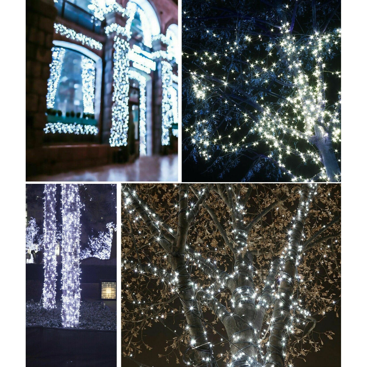 Instalatie LED DIAMANT Joyful Box, 9 Metri, 100 LED-uri, Alb rece, Interconectabila, 8 jocuri de lumini, Interior-Exterior