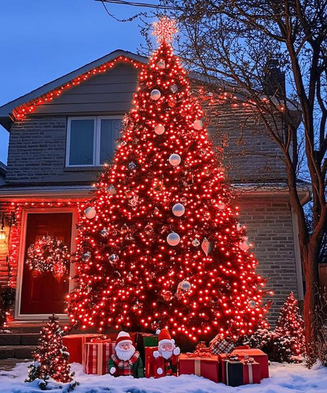 Instalatie Liniara Joyful Box, Rosu, 100 Metri, 500 LED-uri tip diamant si 8 jocuri de lumini, pentru interior si exterior