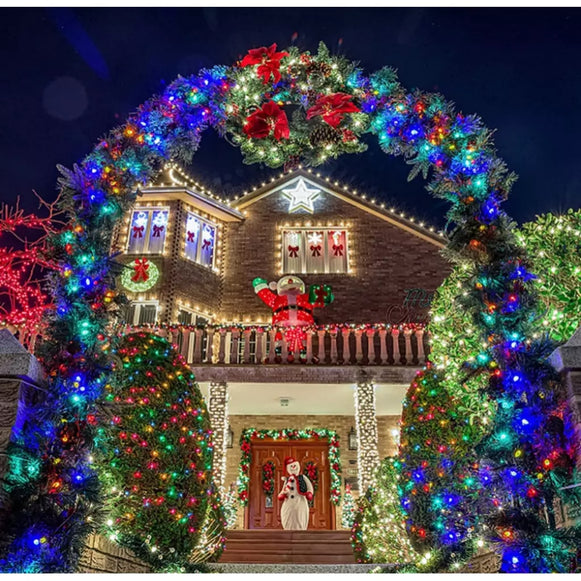 Instalatie Solara Joyful Box, 50 Metri, 500 LED-uri, Multicolor, Panou solar mare, 1200mAh, Telecomanda Wireless