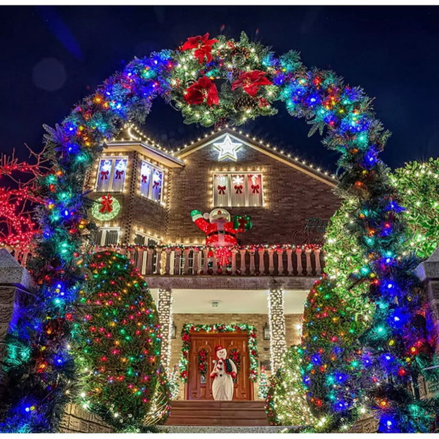 Instalatie Solara Joyful Box, 30 Metri, 300 LED-uri, Multicolor, Panou solar mare, 1200mAh, Telecomanda Wireless